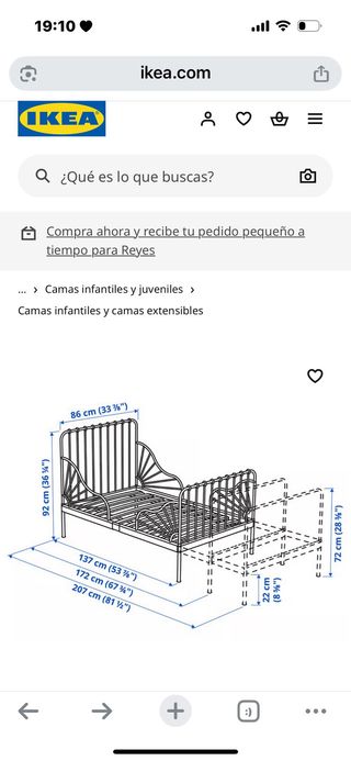 Cama extensible IKEA blanca