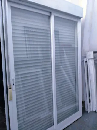 Balconera 217x150 climalit con persiana de alumini