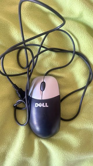 Ratón Dell USB Azul y Blanco