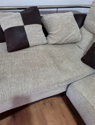 Chaiselongue de diseño beige y marrón