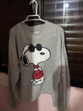 Sudadera Snoopy Gafas de Sol Gris