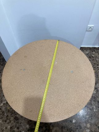 Mesa camilla vestida tela negra y blanca