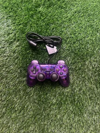 Mando PS2 Morado Transparente Nuevo