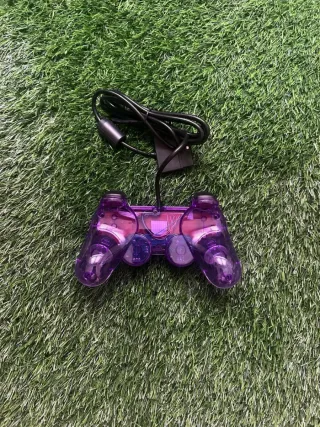 Mando PS2 Morado Transparente Nuevo