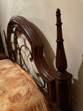 Cama Matrimonio Madera y Metal