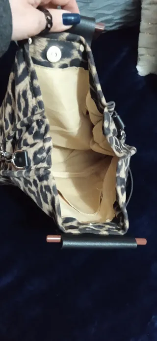 Bolso ante estampado animal con asa