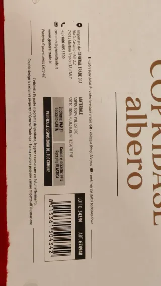 Copribase albero Natale velluto rosso