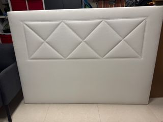 Cabecero Cama 150x110 Piel Sintética Blanco