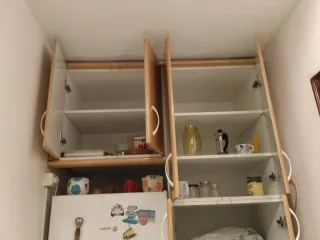 Muebles de cocina madera y blanco