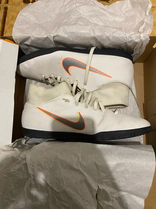 Zapatillas Fútbol Sala Nike Blancas Naranja