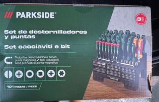 Set Destornilladores y Puntas Parkside 101 Piezas