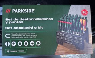 Set Destornilladores y Puntas Parkside 101 Piezas
