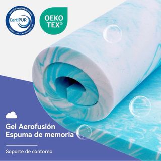 Topper Viscoelástico 140x190x7cm Amazon Basics