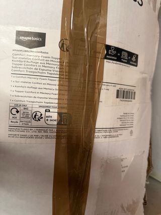 Topper Viscoelástico 140x190x7cm Amazon Basics