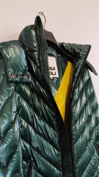 Plumífero Bimba y Lola verde metalizado