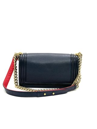 Bolso Chanel Boy Azul y Rojo