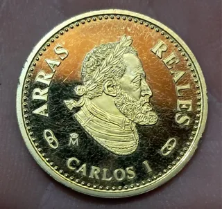 Moneda Arras Reales Carlos I y moneda 5 1871*74*