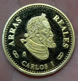Moneda Arras Reales Carlos I y moneda 5 1871*74*