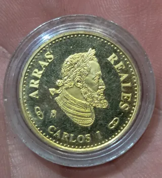 Moneda Arras Reales Carlos I y moneda 5 1871*74*