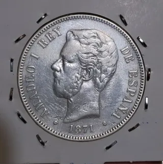 Moneda Arras Reales Carlos I y moneda 5 1871*74*