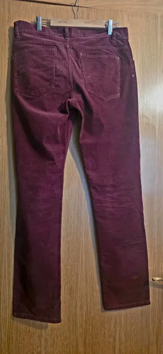 Pantalones granates de pana H&M