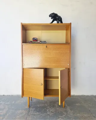 Secreter Mid Century francés. Vintage, 60s.