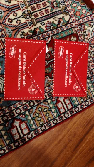 Set 2 buste rosse in panno