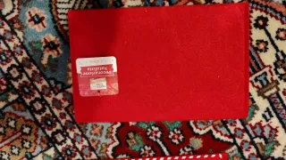 Set 2 buste rosse in panno