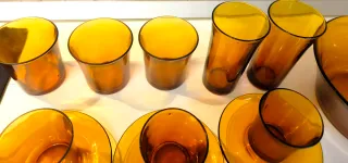 20 piezas Duralex antigua ámbar, Duralex Spain