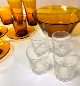 20 piezas Duralex antigua ámbar, Duralex Spain