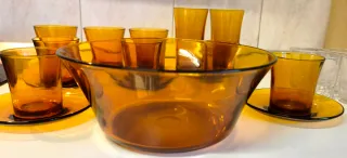 20 piezas Duralex antigua ámbar, Duralex Spain