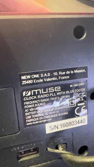 Reloj Radio Despertador Muse