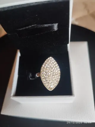 ANILLO PLATA con pedrería