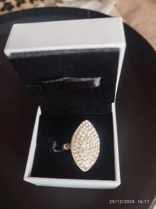 ANILLO PLATA con pedrería