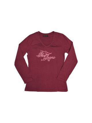 Maglietta Maniche Lunghe Bordeau