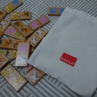 Dominó infantil animales de madera