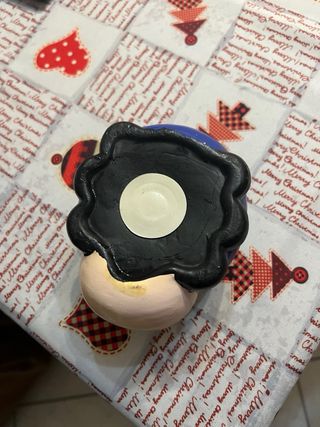 Salvadanaio ceramica blu coccinella