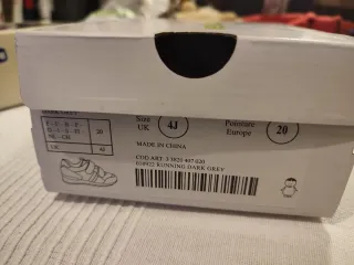 Zapatillas bebé niño/niña gris y naranja