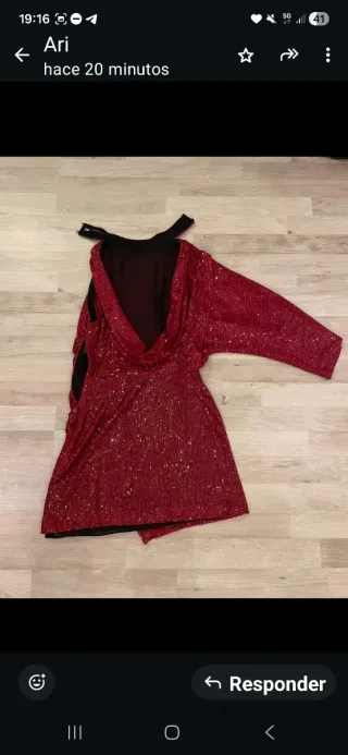 Vestido de fiesta burdeos
