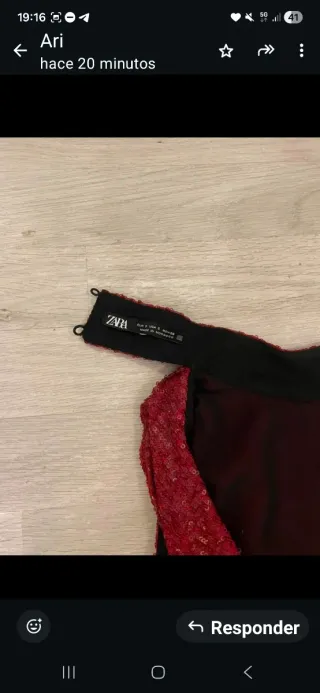 Vestido de fiesta burdeos