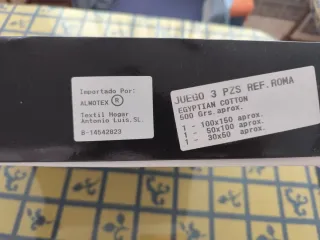 Juego de toallas Acofil blancas y dorado