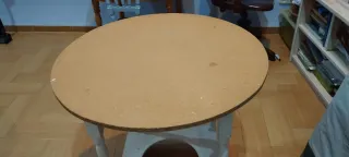 Mesa camilla redonda madera