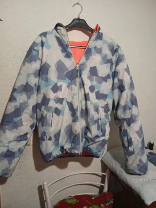 Cazadora reversible mujer multicolor