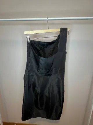 Vestido Negro Zara Basic Talla L / 40.