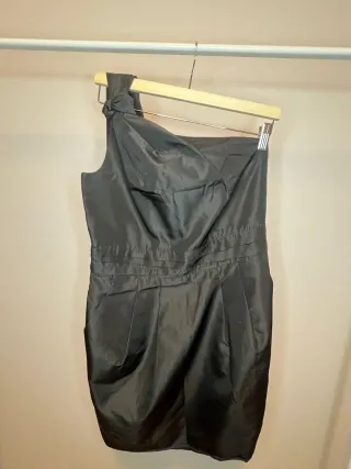 Vestido Negro Zara Basic Talla L / 40.