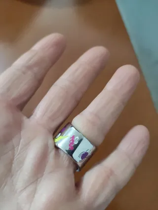 Anillo Plateado Multicolor