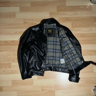 Chaqueta Belstaff Vintage de Cuero Negra Talla S