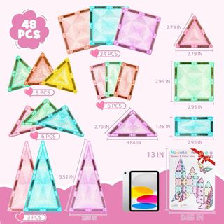 NUEVO! Set 48 Bloques Magnéticos Purpurina