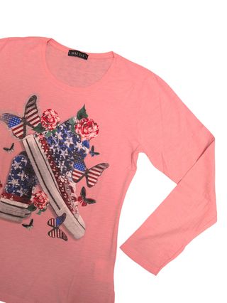 Maglietta MAI TAI manica lunga rosa