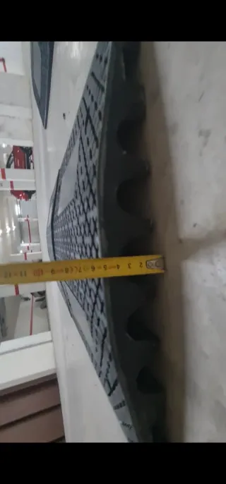 Badén de caucho, 50x50x5cm, evita roces, reductore